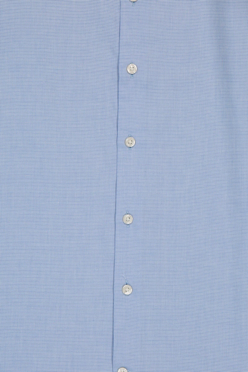 SELECTED Men Slim Fit Textured Long Sleeve Casual Shirt, Light Blue - Image 5