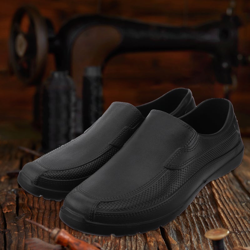 EVA Shoes Non- Wear Resistant Chef Shoes Lightweight Comfortable Kitchen Oil-proof Shoes (41 Code, Black) - Image 2