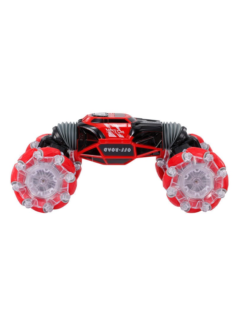 NIBEMINENT 4WD Gesture Sensor Control Deformable Electric All-Terrain Transformable LED Light Stunt Car 32cm