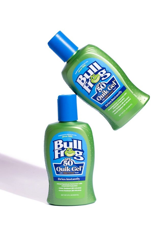 BullFrog Quik Gel Sunscreen Spf 50 Oxybenzone & Octinoxate Free Broad Spectrum Moisturizing Uva/Uvb 5Oz 2 Pack - Image 3