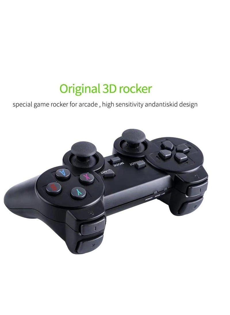 ELTRAZONE - Wireless Game Console 2.4G HD Arcade PS1 Home TV Mini Game Console U Bao Retro Game Console Wireless Gamepad Controller 64G (new package) - Image 1