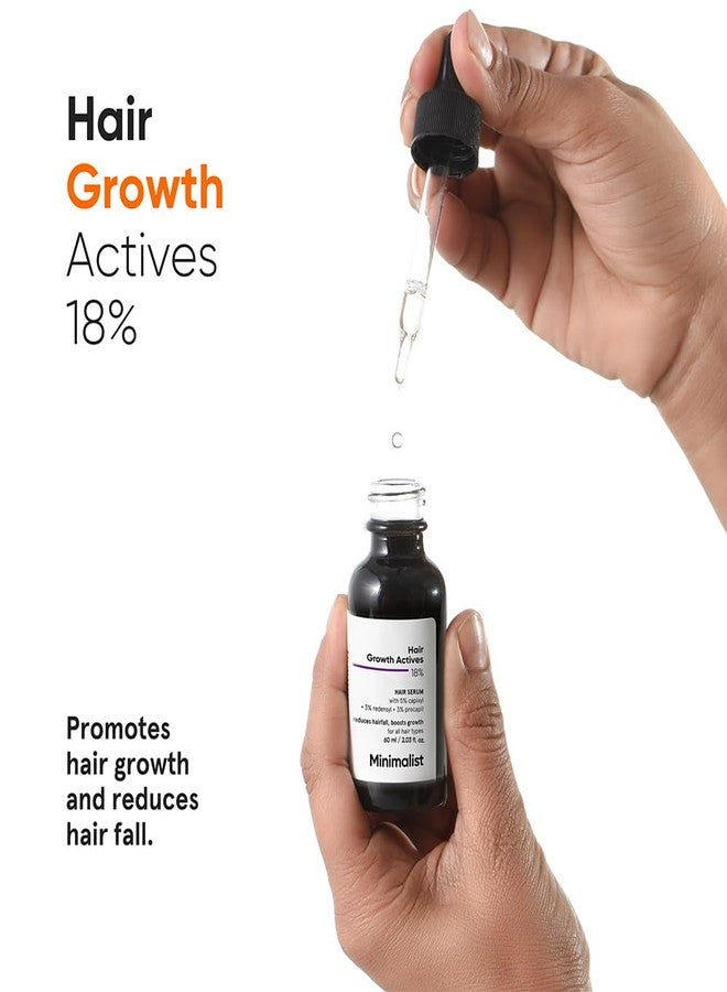 Minimalist Hair Growth Serum With 3% Redensyl, 3% Anagain, 3% Procapil, 5% Capixyl & 4% Baicapil 18% Hair Growth Actives | For Hair Fall Control | For Men & Women | 60 ml - Image 1