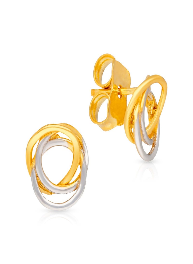 Malabar Gold and Diamonds 22 Karat 916 Purity Studs Gold Earrings LAER422T - Image 1