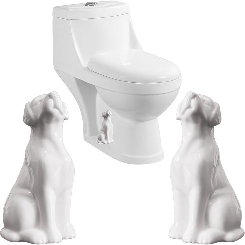 2pcs White Ceramic Toilet Bolt Caps Decorative Screw Cover Covers For Bottom Of Toilet Bowl Bathroom Decor Easy To Install - Image 1