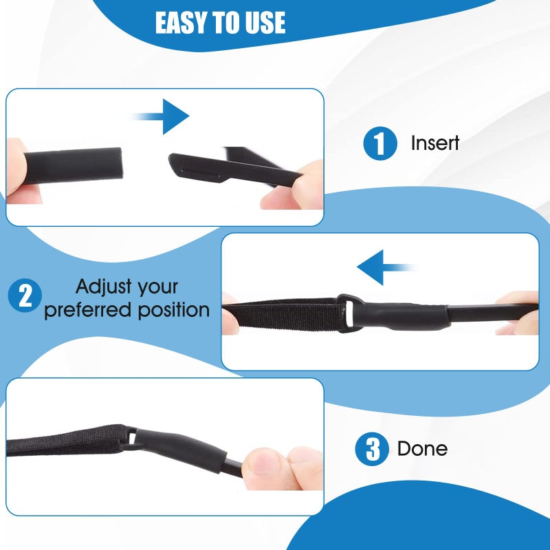 KECHIO Adjustable Glasses Strap Eyeglasses Strap 4 Pack Sunglasses Strap No Tail Eye Glasses Holders around Neck for Men Women Kids Eyeglass Holders Sports Glasses Strap Black (9.5-13.5 inch) 1 - Image 4