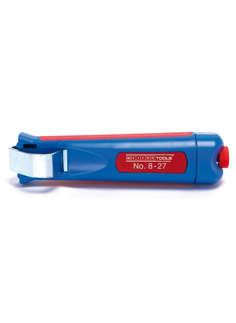 Weicon Weicon Cable Stripper No. 8 - 27, Multi Stripping Knife, Universal Stripping Tool With Adjustable Cutting Depth, For All Common Round Cables, Working Range 8 - 28 Mm  - Image 1