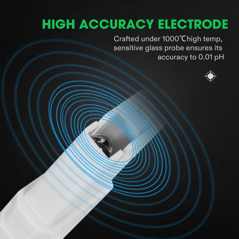 VIVOSUN PH Meter Digital PH Tester Pen 0.01 High Accuracy Water Quality Tester with 0-14 PH Measurement Range for Hydroponics, Household Drinking, Pool and Aquarium, with ATC, White - Image 4