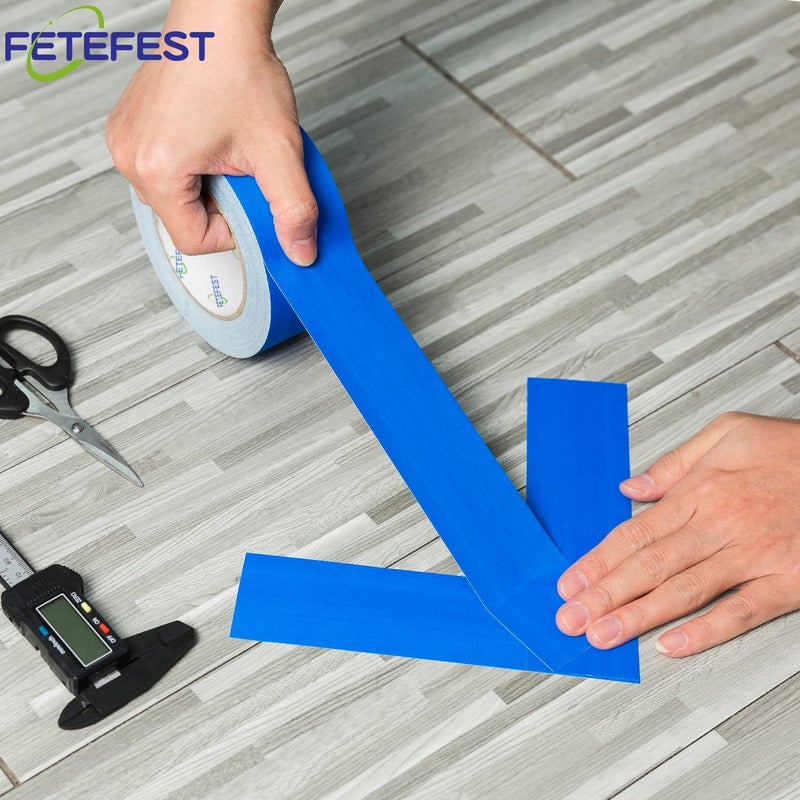 Fetefest Gaffers Tape 4 Pack Blue Heavy Duty, 2" by 30 Yards Each roll, Professional Grade Gaffer Tape, Non-Reflective No Residue Hand Tear Self-Adhesive, Multiple Purposes (Blue, 4 Rolls) - Image 5