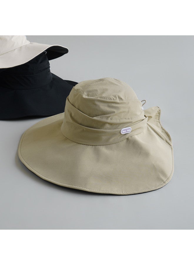 TonLion Outdoor Fisherman Hat Sun Hat Breathable Cap Fishing Hat Wide Brim Face Covering Sun Hat Couple Hat - Image 2