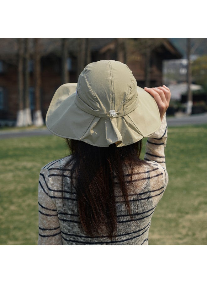 TonLion Outdoor Fisherman Hat Sun Hat Breathable Cap Fishing Hat Wide Brim Face Covering Sun Hat Couple Hat - Image 3