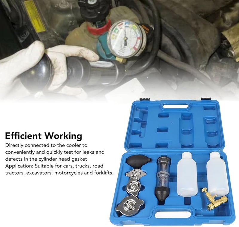 Combustion Leak Tester Kit 8PCS with Blow Molded Box for Car Truck Tractor Gasoline Engine - Image 3