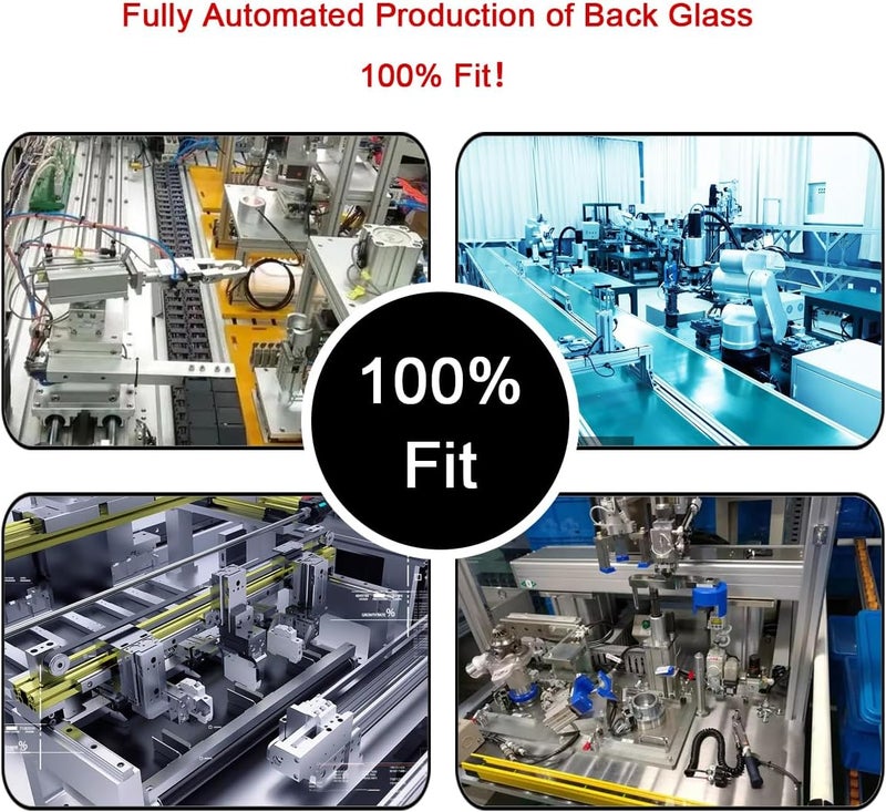 Perzework غطاء زجاجي خلفي بديل OEM لجهاز iPhone 14 Pro بحجم 6.1 بوصة مع مجموعة أدوات الإصلاح ومواد لاصقة مثبتة مسبقًا (فضي) - Image 5