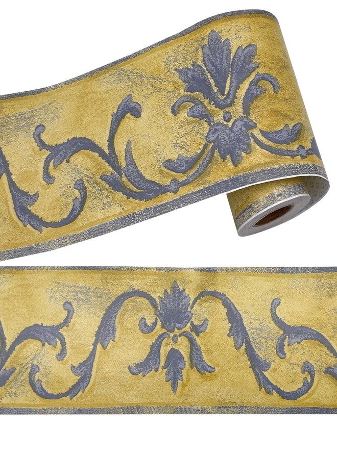 Yifely Yellow Wallpaper Border Self Adhesive Wall Covering Kitchen Bathroom Bedroom Tiles Decor Sticker - Image 1