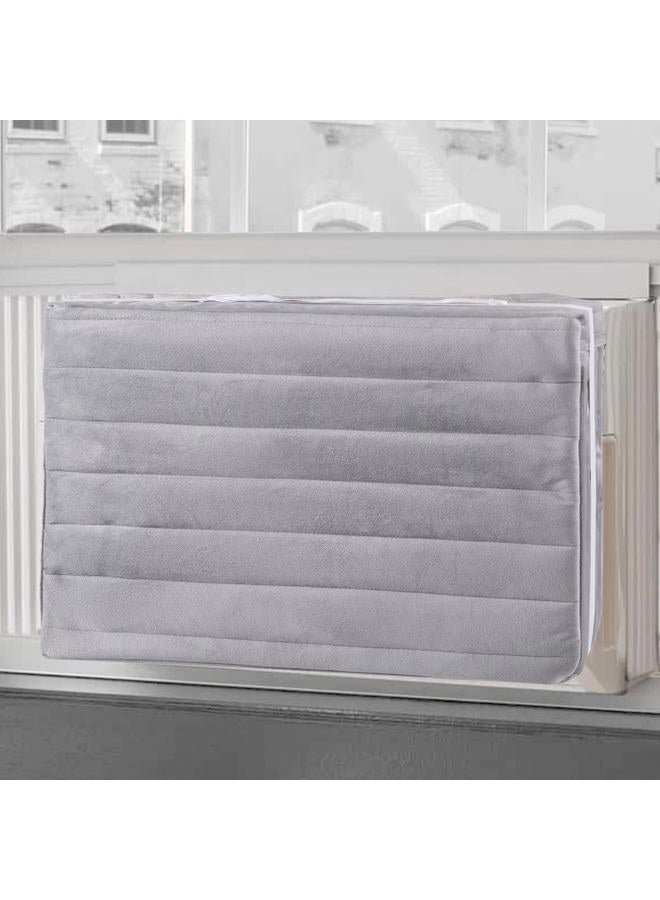 Perfitel Insulated AC Cover for Window Units - Indoor Use with Soft, Windproof Fabric to Block Drafts, Save Energy and Enhance Comfort (grey, 17 x 13 x 3.5)