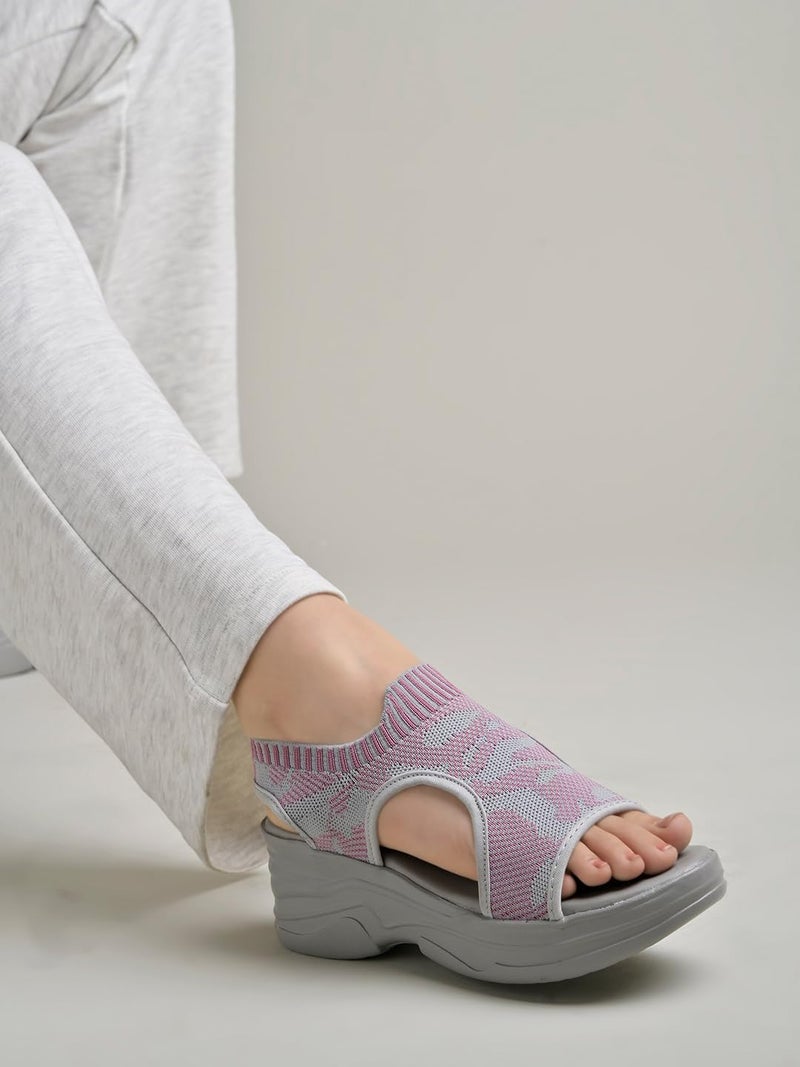 Shoetopia صندل كعب ويدج للنساء من شوتوبيا - Image 3