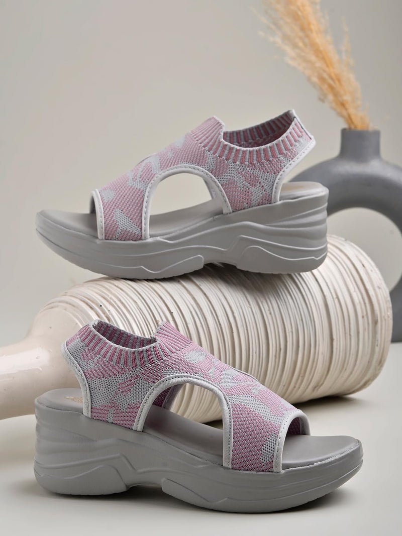 Shoetopia صندل كعب ويدج للنساء من شوتوبيا - Image 4