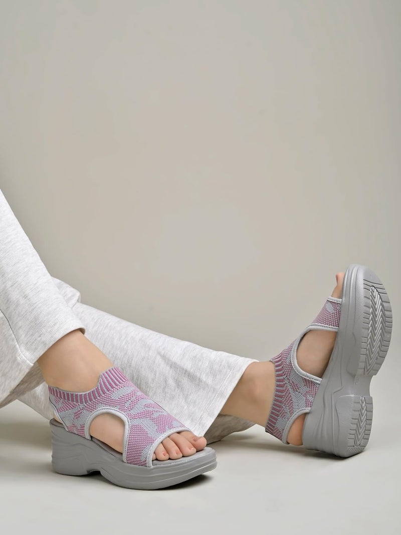 Shoetopia صندل كعب ويدج للنساء من شوتوبيا - Image 1