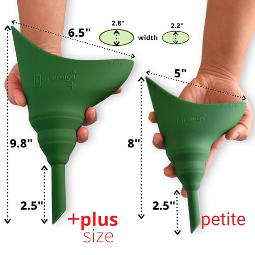 CIRCE CARE 2nd Gen SuAmiga Collapsible Female Urination Device Upgraded (Firm Top for Better Seal); Large Women Pee Funnel with Waterproof Bag; Portable Female Urinal to Pee Standing Up (Plus size) - Image 3