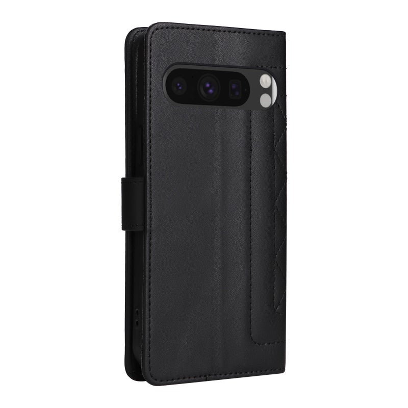 HuHa Protective Cover For Google Pixel 9 Diamond Lattice Leather Flip Phone Case(Black) - Image 3
