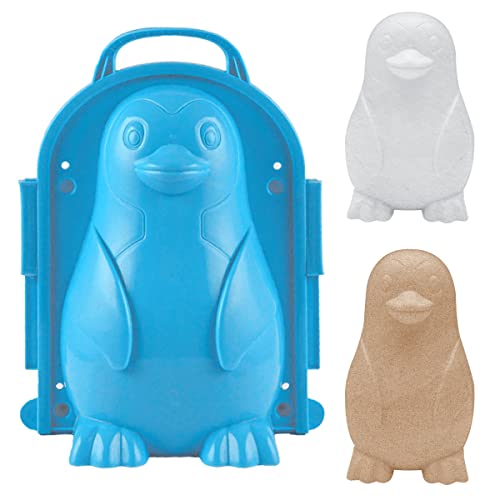 Holady 3D Penguin Snow and Sand Mold Outdoor Activity Toy for Kids and Adults Beach and Snow Play Blue - Image 1