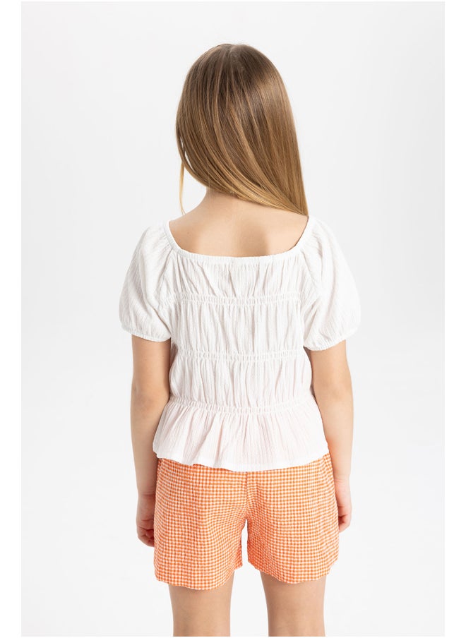 DeFacto - Girl Relax Fit Knitted Short Sleeve Body - Image 1