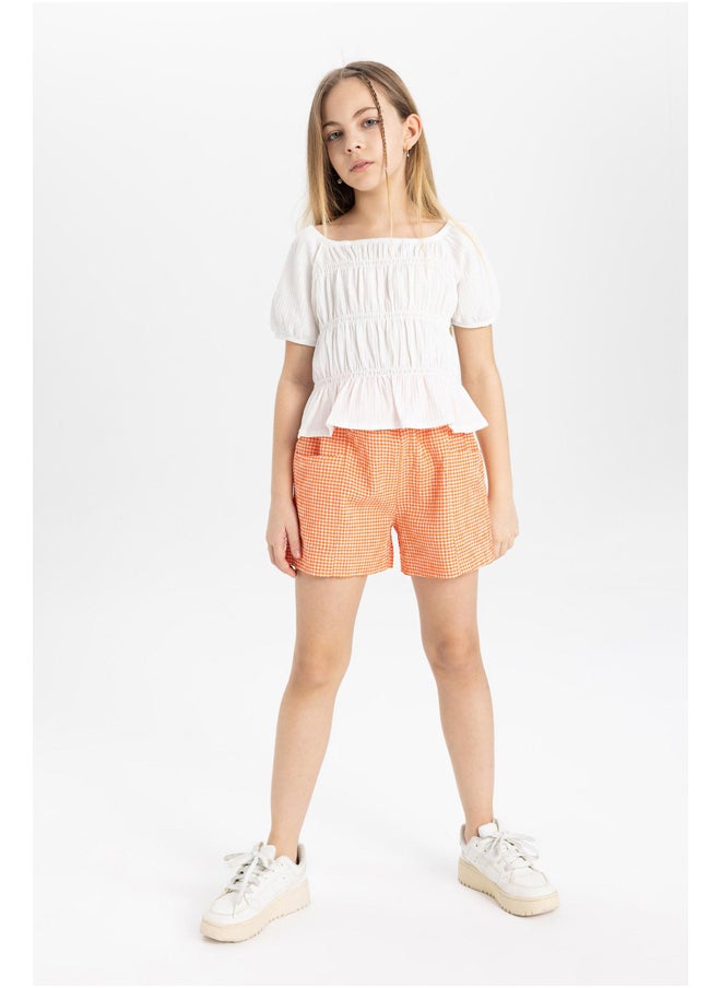 DeFacto - Girl Relax Fit Knitted Short Sleeve Body - Image 1