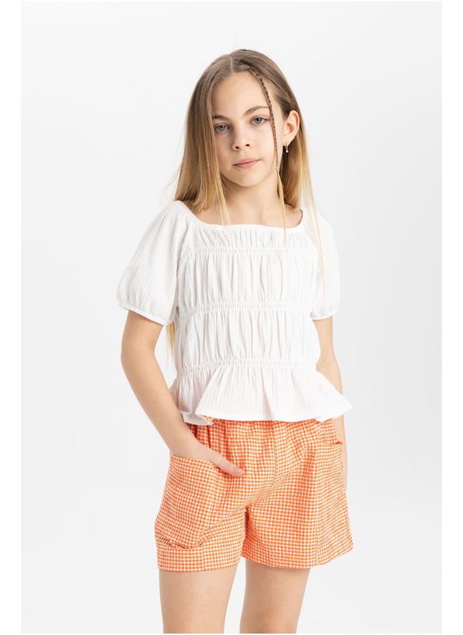 DeFacto - Girl Relax Fit Knitted Short Sleeve Body - Image 1