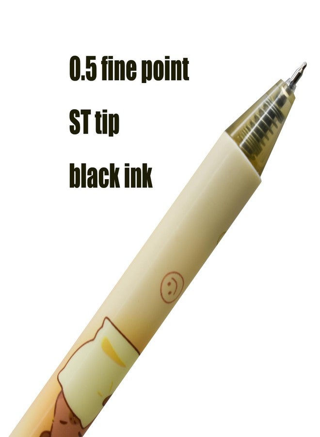 Lopenle 12 Pieces Cute Capybara Pens Kapibara Gel Pens Retractable pen 6 Assorted Colors (Black Ink), Fun Kawaii Stationery for Office, Anime Fans - Image 2