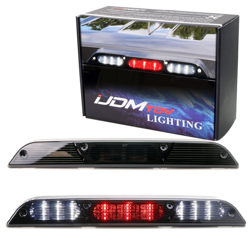 iJDMTOY Smoked Lens Full LED High Mount Third BrakeStop Light Assembly Compatible with Ford 20152020 F150 2017up F250 F350 2019up Ranger 2022up Maverick