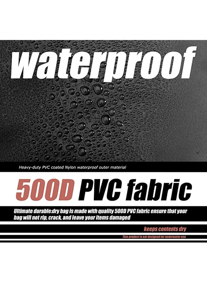 Scrolls PVC Waterproof Dry Bag 10L Diving Foldable Storage Man Women Beach Swimming Bag Rafting River Ocean backpack Dry for Kayaking, Beach, Rafting, Boating, Hiking, Camping and Fishing, 32x20cm- Black  - Image 4
