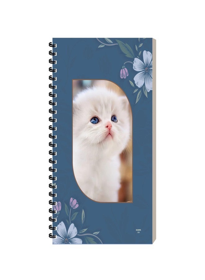 ESCAPER Cat Diary A5 Spiral Notebook with 160 Ruled Pages, Cute Cat Design, Laminated Soft Cover, Animal Notepad Ideal Personal Diary for Writing, Note Taking & Gifts (1, Cute Cats Design 2) - Image 1