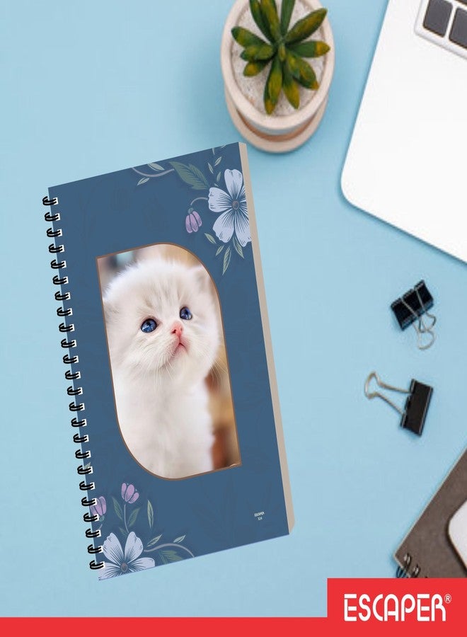 ESCAPER Cat Diary A5 Spiral Notebook with 160 Ruled Pages, Cute Cat Design, Laminated Soft Cover, Animal Notepad Ideal Personal Diary for Writing, Note Taking & Gifts (1, Cute Cats Design 2) - Image 5