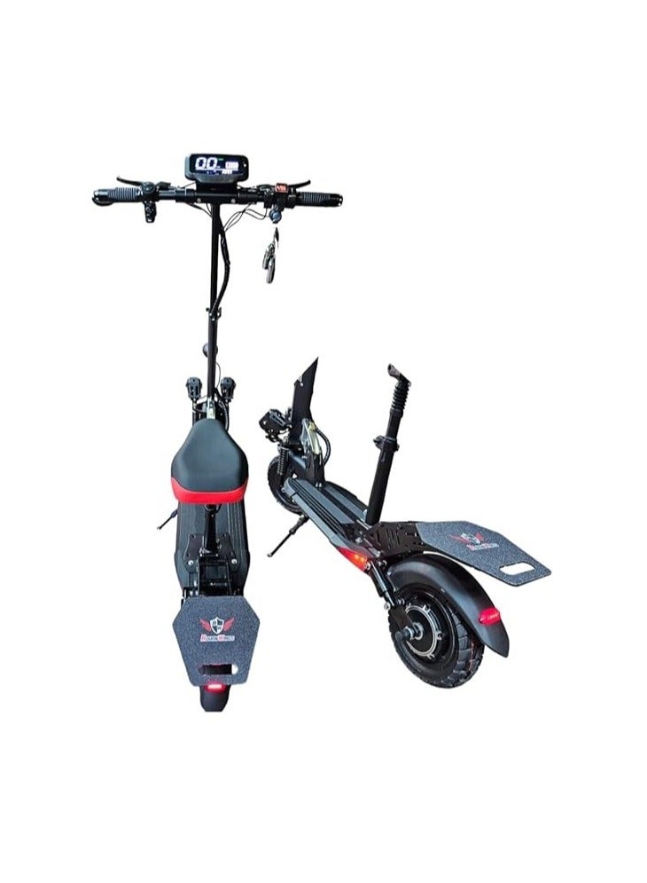 Rohan Wings KT4A Kick Fast Scooter - 2000W Motor & 48V 13Ah Battery | Adjustable & Foldable Design | Huge LED Display Meter | Dual Disk Brakes & Dual Suspension | Black Color | Perfect for High-Sp - Image 3