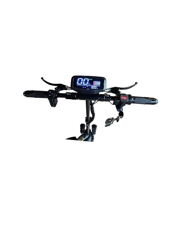 Rohan Wings KT4A Kick Fast Scooter - 2000W Motor & 48V 13Ah Battery | Adjustable & Foldable Design | Huge LED Display Meter | Dual Disk Brakes & Dual Suspension | Black Color | Perfect for High-Sp - Image 4