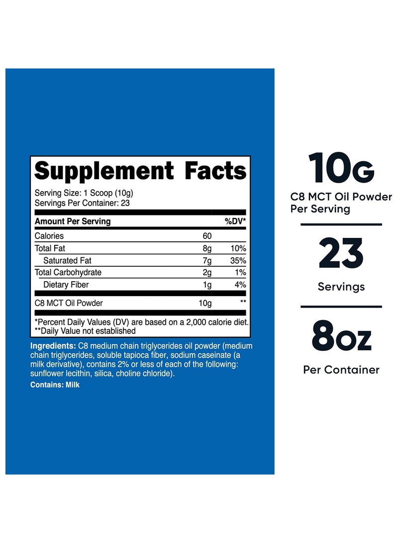 Nutricost C8 Mct Oil Powder .5Lb 95% C8 Mct Oil Powder  - Image 2