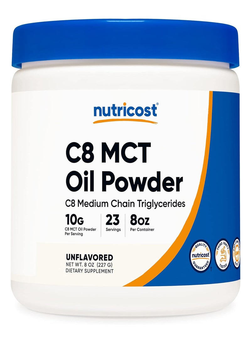 Nutricost C8 Mct Oil Powder .5Lb 95% C8 Mct Oil Powder  - Image 1