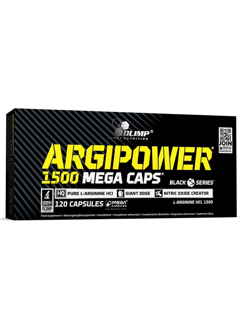 Olimp Sport Nutrition Argi Power – 120 Capsules | 1500mg Pure L-Arginine HCl Supplement for Energy & Wellness - Image 1