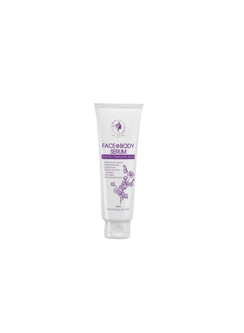 Ms. Tsung Face & Body Serum: Retinol & Hyaluronic Acid – 100 Ml