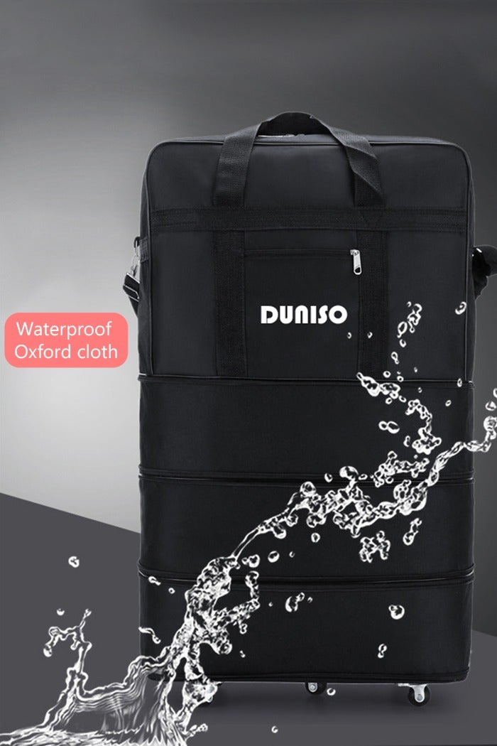 DUNISO Large Capacity Suitcases Lightweight  Expandable Foldable Luggage Bag Suitcase Collapsible Rolling Travel Luggage Bag Duffel Bag Rolling Wheeled Suitcase Travel Oxford Duffel Bag for Men and Women - Image 2