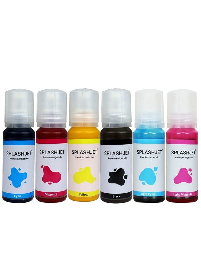 حبر سبلاش جت للطباعة الحرارية لإبسون L8050، L18050 - طباعة نقل حراري على الأكواب، حافظات الهواتف، تي شيرتات بوليستر وغيرها للاستخدام مع طابعات إبسون 6 ألوان (70 جرام × C/M/Y/Bk/LC/LM) - 503504 - Image 2