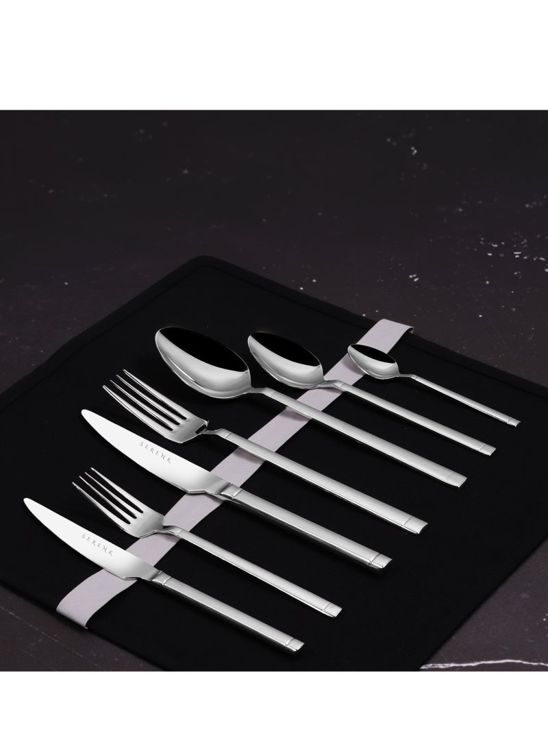 Serenk Barcelona 42-Piece Premium 18/10 Stainless Steel Cutlery Set - Polished, Durable Flatware for Sophisticated Dining - pzsku/Z10A67995098E38A89EDAZ/45/_/1739969193/5a6217ff-f562-4219-8ff1-bbcd1b631dd5