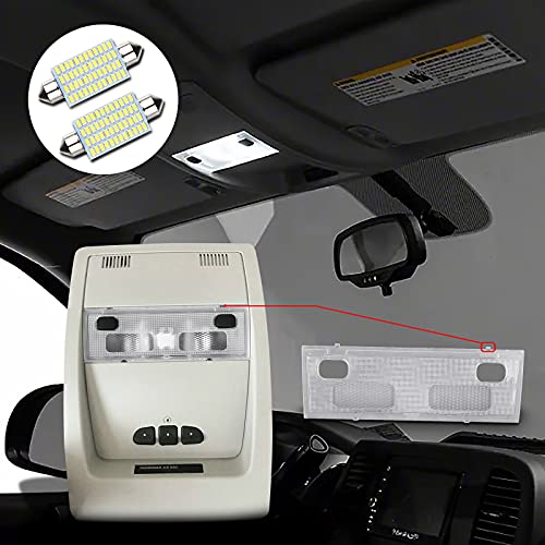 MbuyDIY Interior Map Dome Light Cover Clear Lens Overhead Console with White LED Bulbs Compatible with 2007-2013 Chevy Silverado GMC Sierra Suburban Avalanche Tahoe Yukon Escalade - Image 3