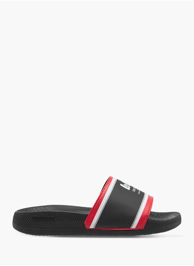 Lee Cooper Men's Logo Print Slip-On Slides