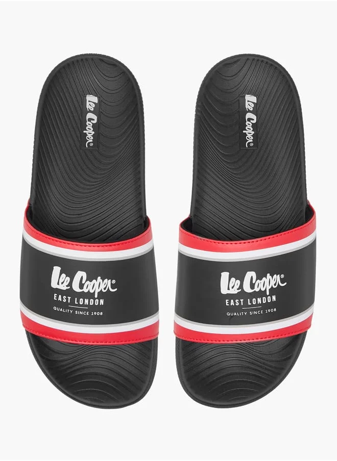 Lee Cooper Men's Logo Print Slip-On Slides