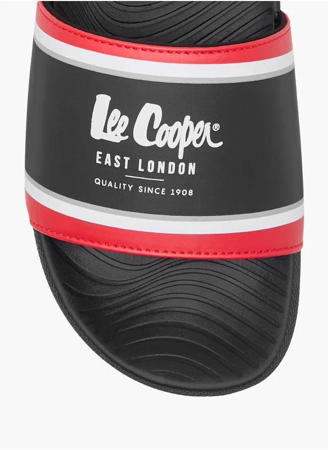 Lee Cooper Men's Logo Print Slip-On Slides