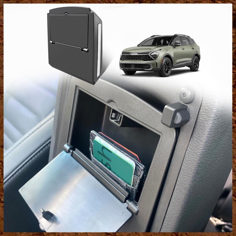 Muslogy for 2023 2024 2025 Sportage Upgraded Armrest Hidden Storage Box Center Console Insert Secret Organizer Compartment Compatible with Kia Sportage 2025 2024 2023 NQ5 AccessoriesUpgraded