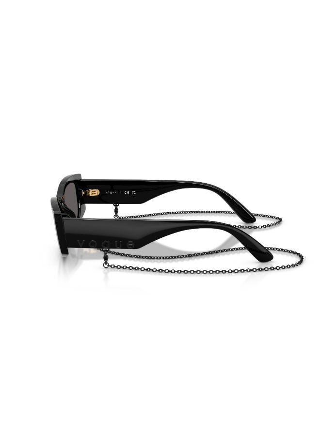 Vogue Women Full Rim Rectangular Sunglasses 0VO5655SU 53 - Image 5