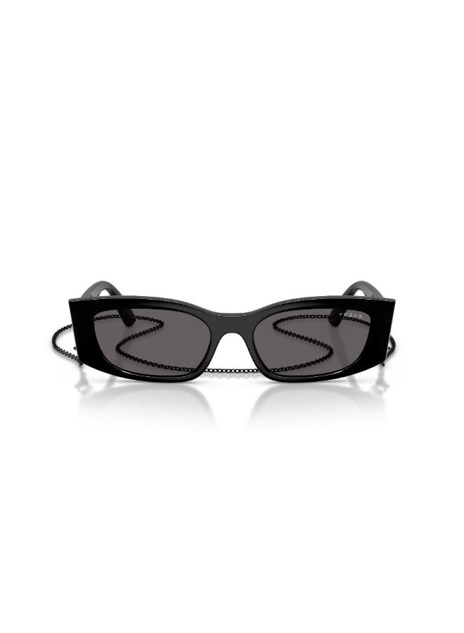 Vogue Women Full Rim Rectangular Sunglasses 0VO5655SU 53 - Image 2