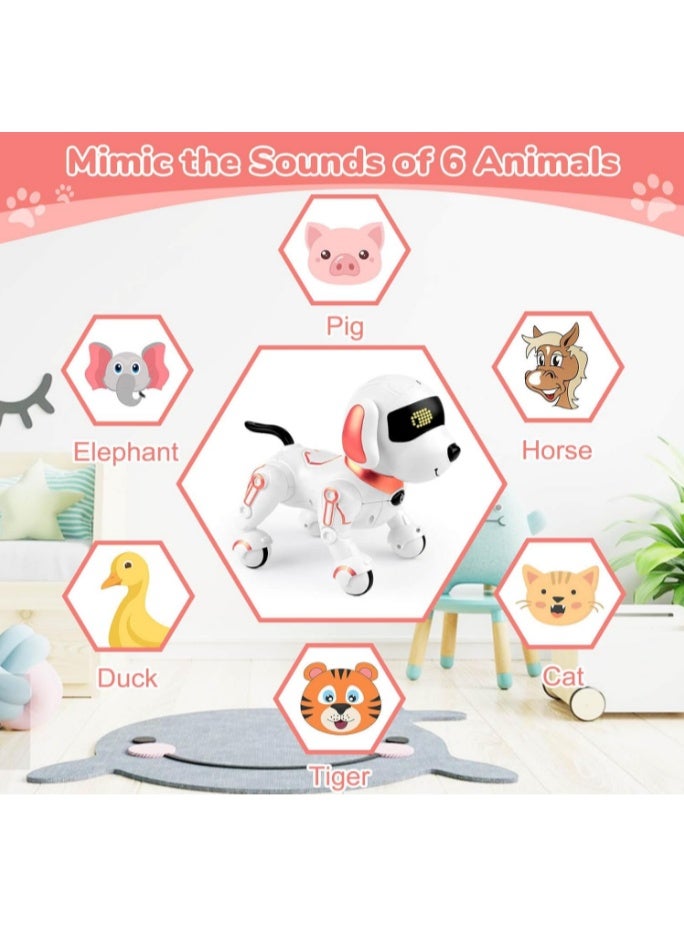GOGOGO Robot Dog Toys for Kids 8 9 10 11 12, Remote Control Dogs, Robot Dog for Kids 8-12, Pet Robotic, Electric Dog Toy, Robotic Dogs, Toys for 5 6 7 8 9 10 11 12 Years Old Boys Girls, Pink, Y878 - Image 3