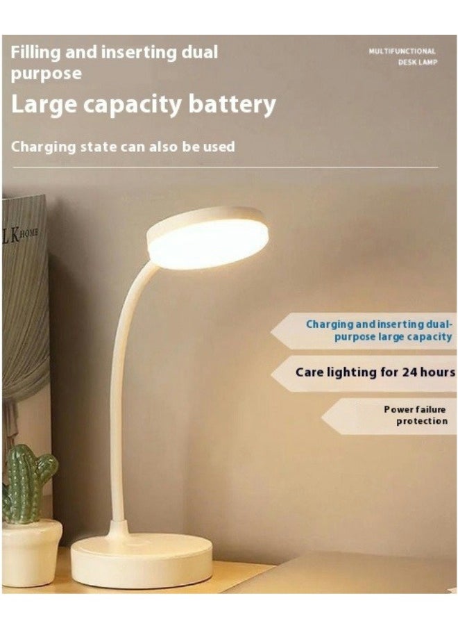 Beauenty - Three-color Dimmable LED Desk Lamp with USB Charging Night Light Dormitory Study Office Foldable Multifunctional Reading Night Light - Image 1